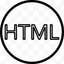HTML文件的信件中的圆轮廓图标