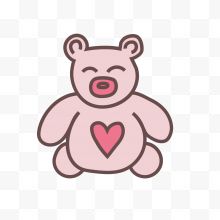 粉红色的可爱小熊