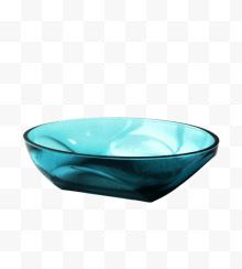 蓝色玻璃肥皂盒碗状