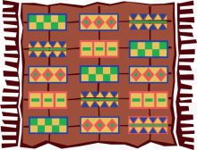 几何图形非洲风情地毯...
