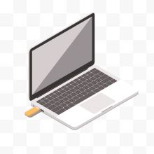 黑灰色插U盘的电脑