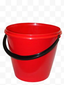 红色塑料水桶