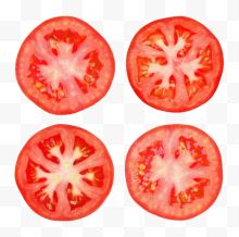 四片红色西红柿