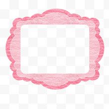 粉红色可爱边框的粉笔画