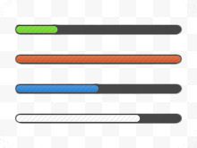 多种颜色进度条psd