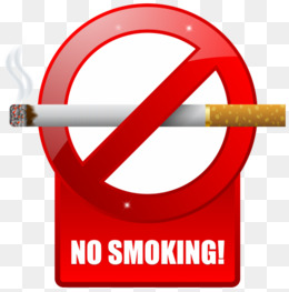 红色英文禁止吸烟免抠...