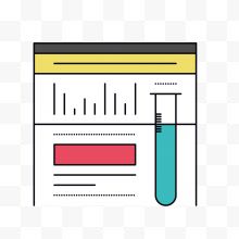化学实验刻度测量矢量图标图