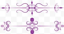 紫色欧式花藤标题框