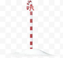 白雪圣诞拐杖