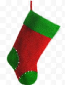 红绿色圣诞袜子节日