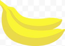 扁平黄色香蕉