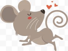 手绘卡通小动物老鼠设计