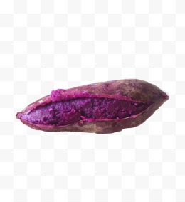 剥开的紫薯