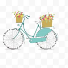 手绘花卉单车设计