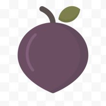 紫色扁平化水果食物