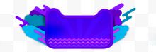 紫色简约天猫线条边框纹理...