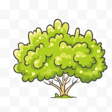 卡通绿色小树