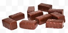 一堆方块巧克力