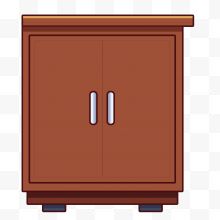 扁平化棕色的柜子设计