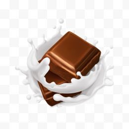 卡通手绘巧克力牛奶效果