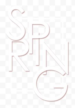 spring英文艺术字体...
