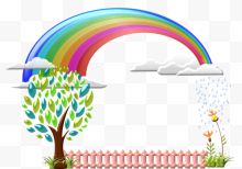 树木彩虹