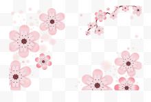 粉色花朵矢量图下载