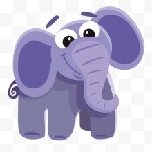 紫色长鼻子大象