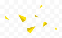 黄色漂浮三角形标签