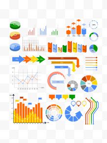 卡通扁平化数据信息分析矢量图