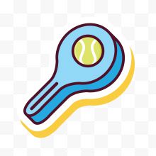 网球拍子装饰图案