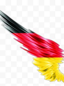 创意翅膀变形的德国国旗...