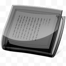 灰色水晶书本型文件夹电脑图标1