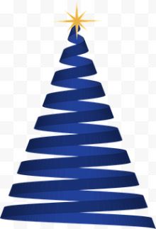 蓝丝带圣诞树