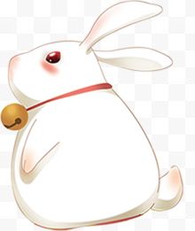 白色可爱玉兔
