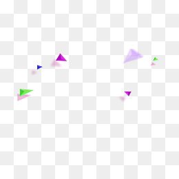 多彩简约三角形漂浮