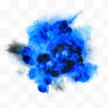 创意蓝色爆炸烟雾设计...