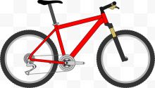 一辆红色自行车