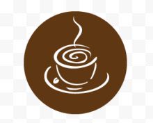圆形棕色咖啡图标