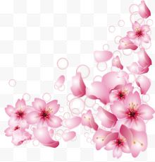 粉色花朵矢量图下载...