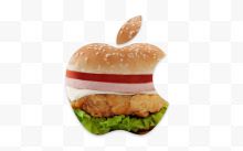 苹果形状的汉堡