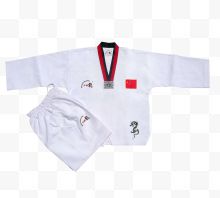 白色少林龙跆拳道班服装设计