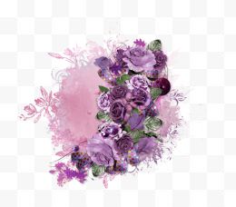 花纹底纹紫色花朵