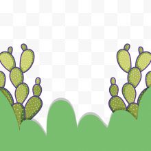 绿色仙人掌植物矢量图