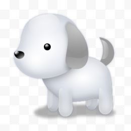 白色的小胖狗