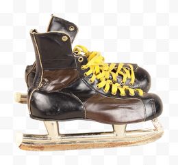 棕色牛质溜冰鞋
