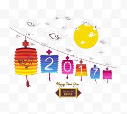 灯笼2017新年背景