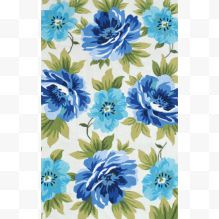 蓝色大花朵的地毯