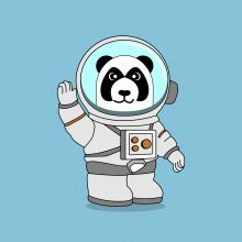 熊猫宇航员背景图