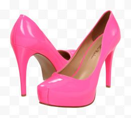 粉红色的女性的鞋子...